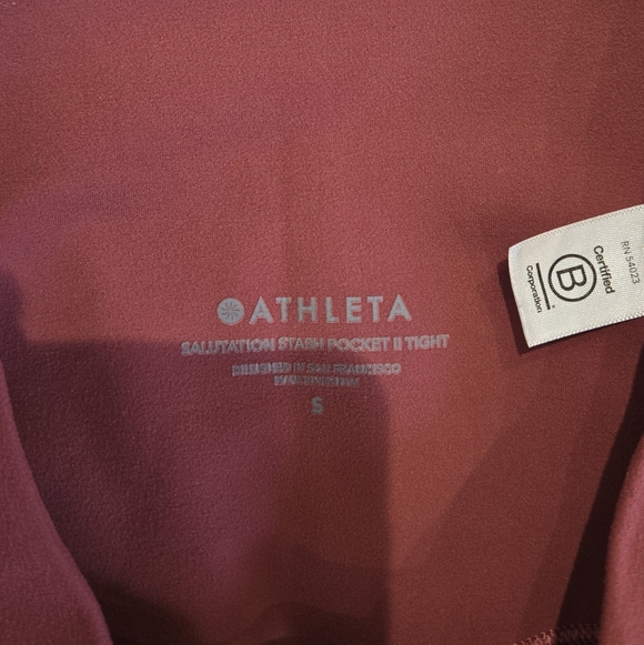 NWOT Athleta Salutation Stash Pocket High-Rise 7/8 Leggings Size Small - Picture 6 of 11
